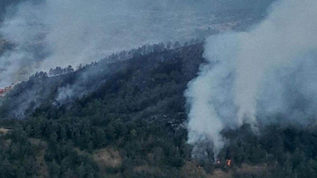 Un incendio en el Pirineo aragonés, en una imagen de archivo.