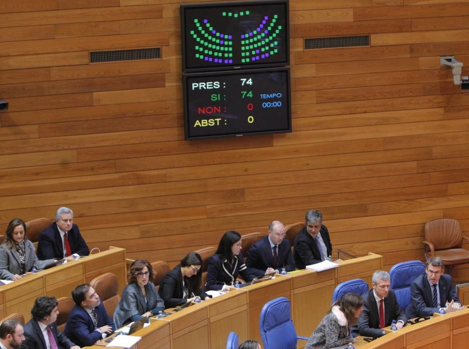 Pleno en el Parlamento de Galicia