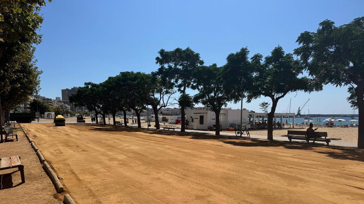L'espai de petanca del Passeig del Mar de Palamós.