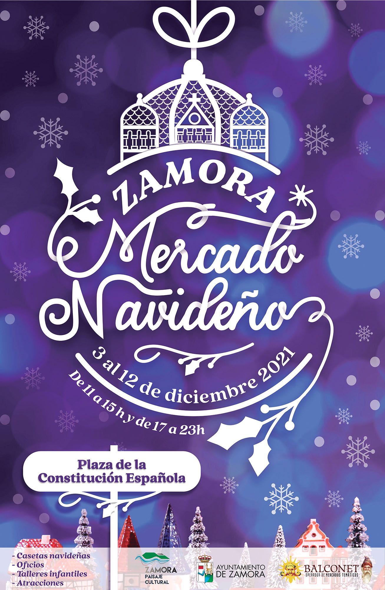 Cartel del mercado de Navidad en Zamora