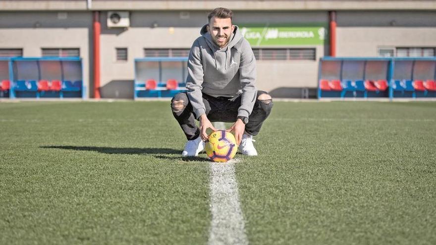 Borja Mayoral, ayer antes de la entrevista en la ciudad deportiva de Buñol.