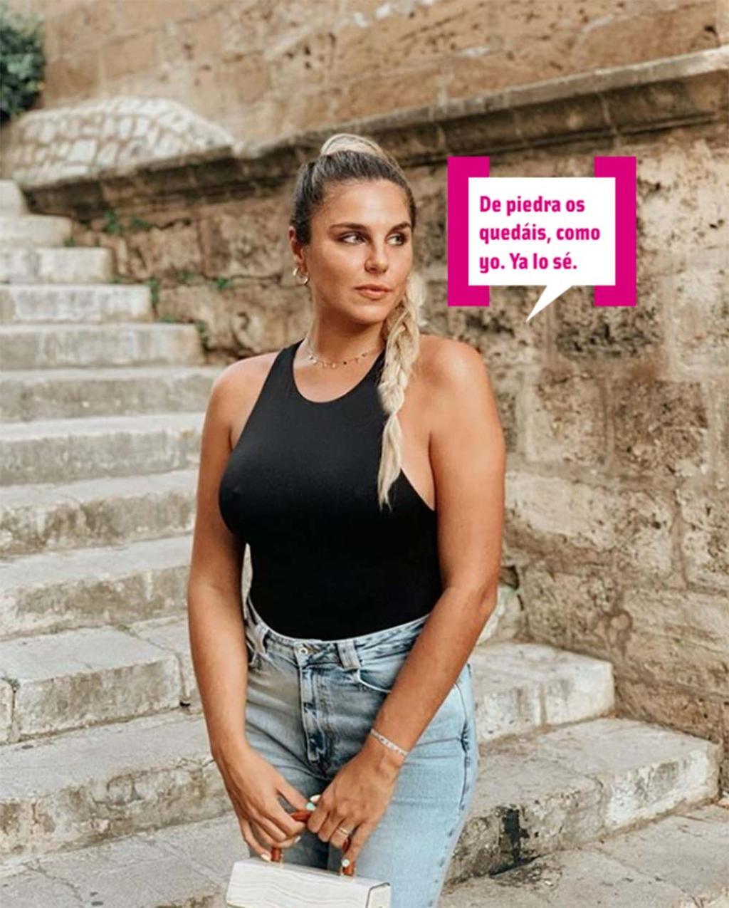 Ivana Icardi con bocadillo Cuore