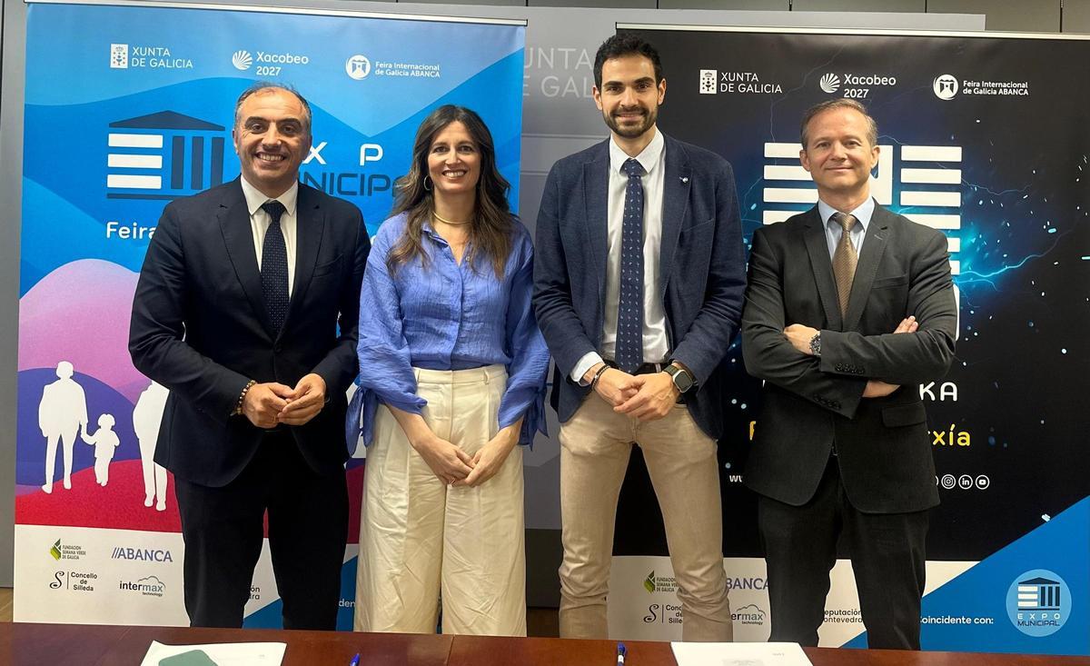 Ángel Moldes, izquierda, Natalia Prieto, Pablo Fernández Vilas y Ricardo Durán