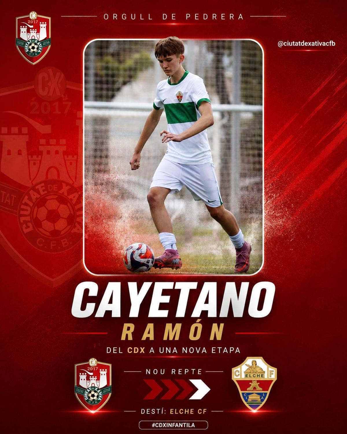 Cayetano Ramón dio el saldo a la cantera del Elche CF a inicios de esta temporada.