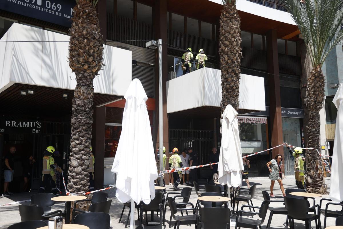 La rotura de cristales por la mascletà provoca heridas a una mujer en Luceros La rotura de cristales por la mascletà provoca heridas a una mujer en Luceros