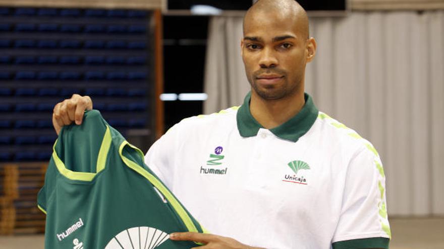 Gary Neal, en su presentación con el Unicaja.