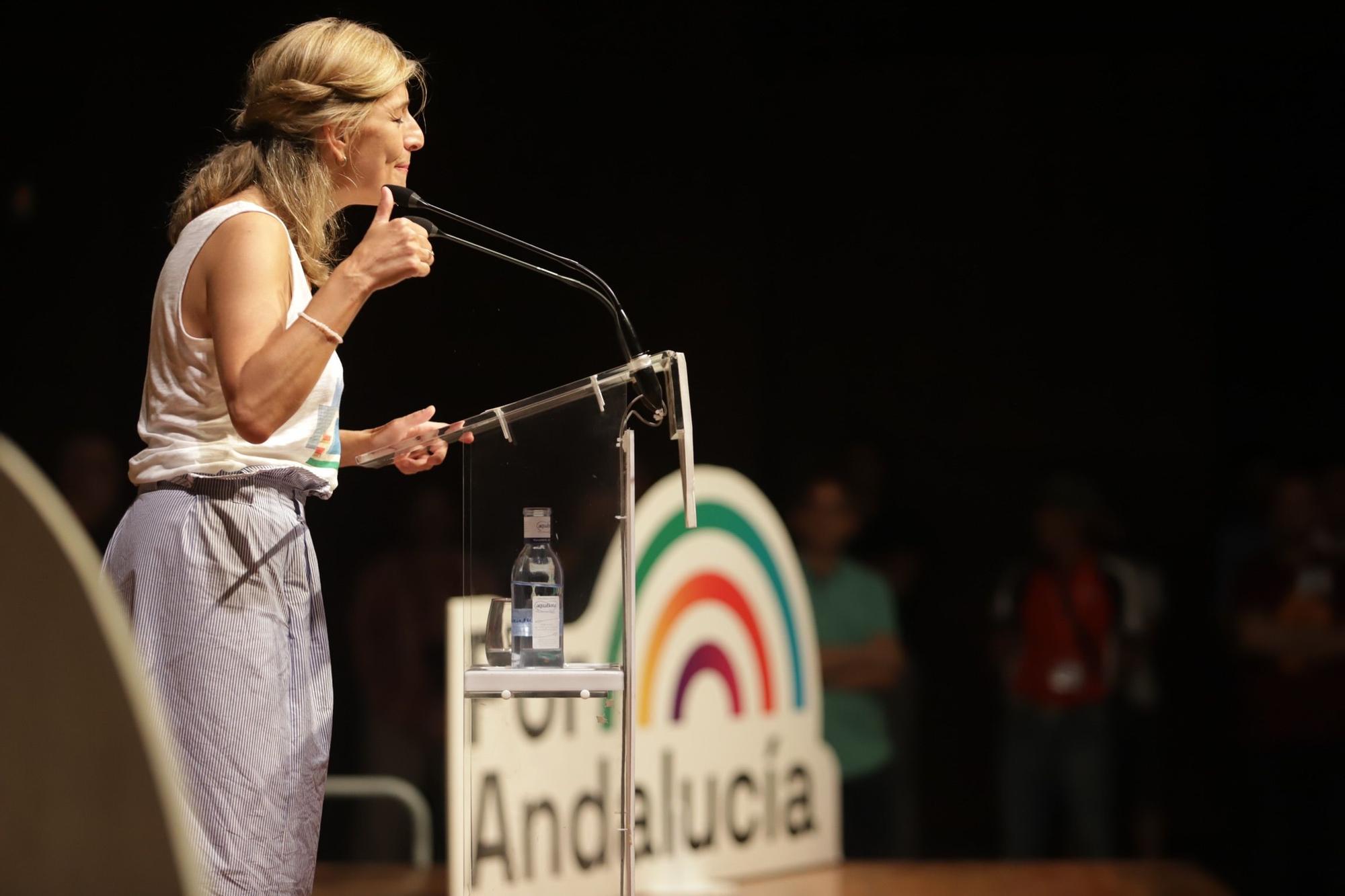 Elecciones andaluzas | Mitin de Por Andalucía con Yolanda Díaz en el Palacio de Ferias