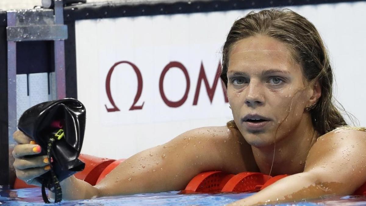 Yuliya Efimova, tras nadar los 100 braza en la piscina de Río