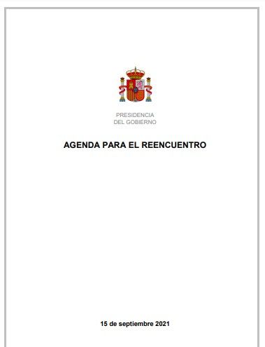 La agenda para el reencuentro del Gobierno con Catalunya (15 septiembre 2021)