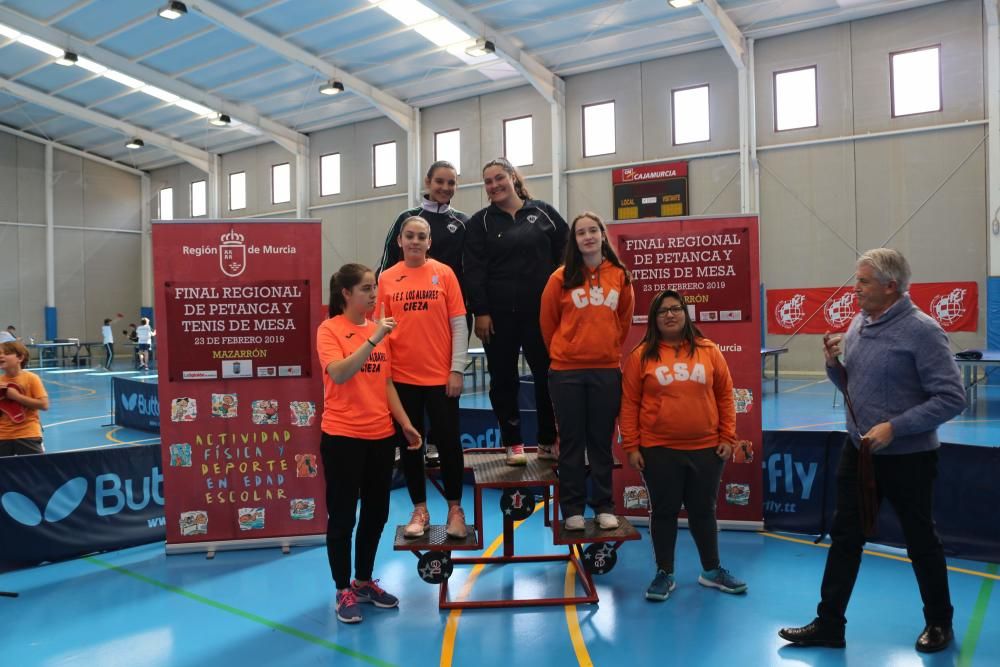 Final de tenis de mesa de Deporte en Edad Escolar