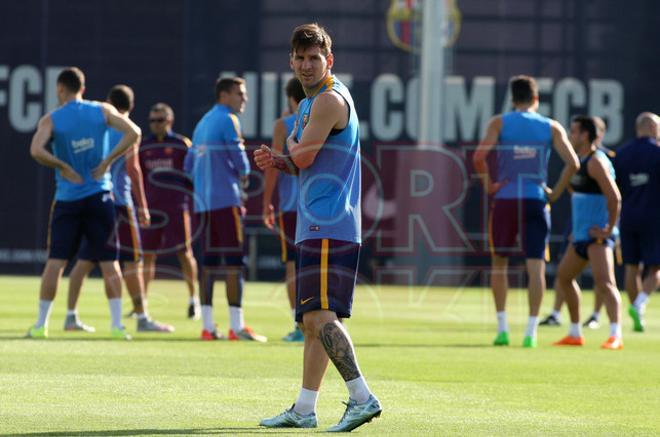 El entrenamiento del Barça, en imágenes