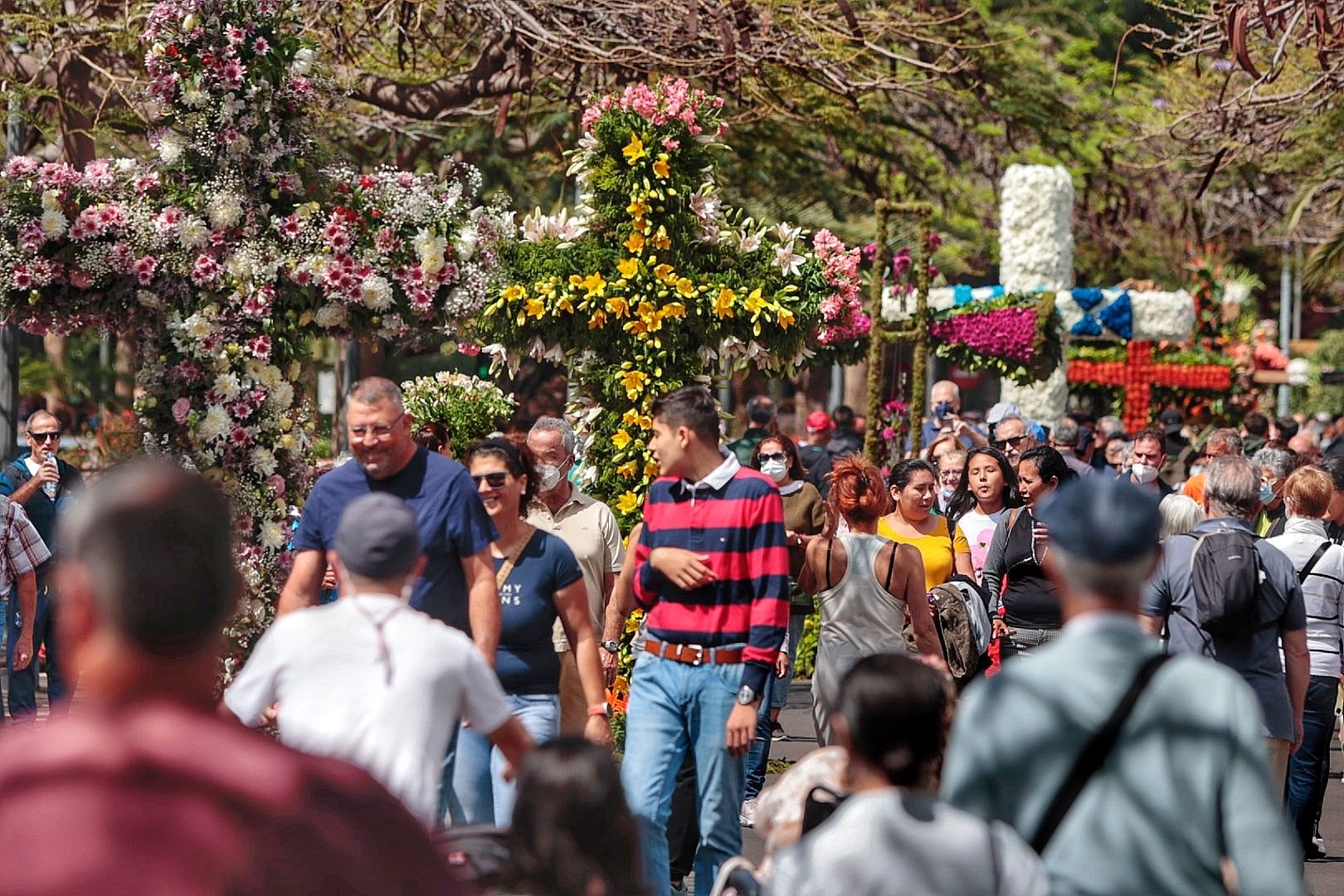 Recorrido por la rambla de Las Tinajas por el Día de la Cruz