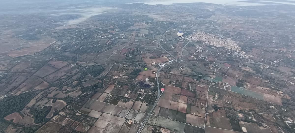 Vista aérea de multitud de fincas rústicas en la zona del Llevant de Mallorca.