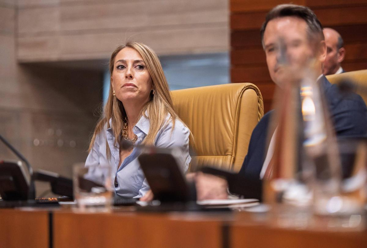 La presidenta de la Junta en funciones y candidata del PP, María Guardiola.