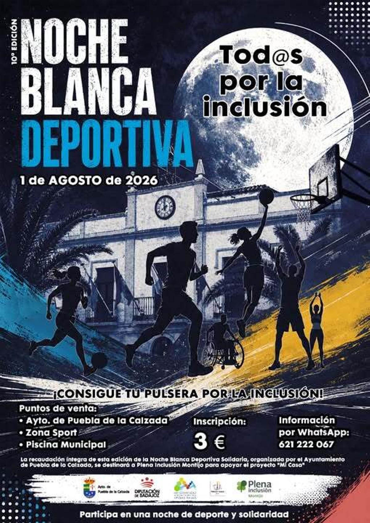 Cartel de la Noche Blanca Deportiva 2026