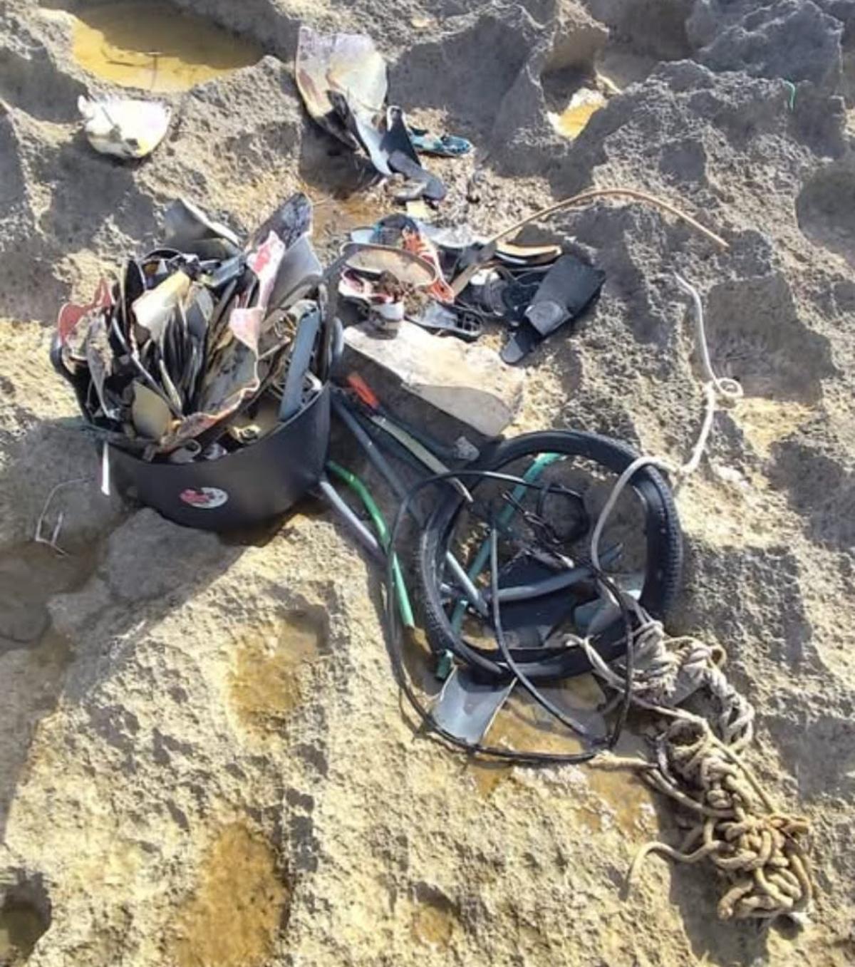 Plásticos, cables, suelas de zapato... la variada basura que acaba en el mar