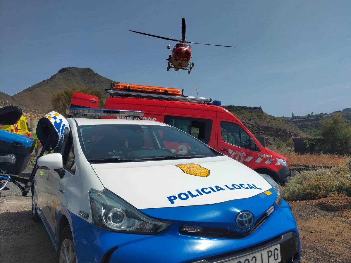 Helicóptero del GES en Bajamar