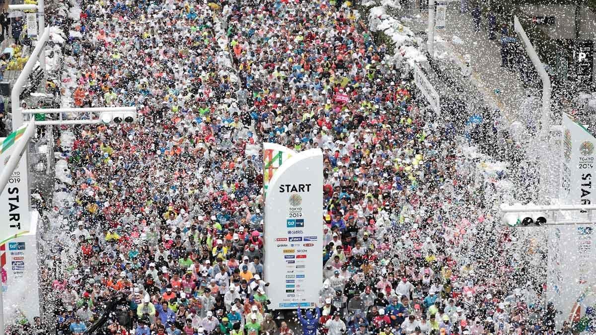 Participantes en la Maratón de Tokio del 2019