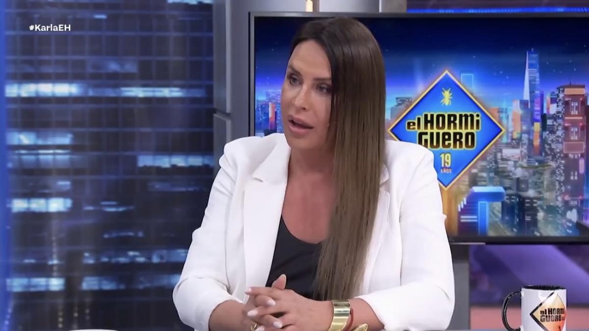 Karla Sofía Gascón, en su regreso a 'El hormiguero'.