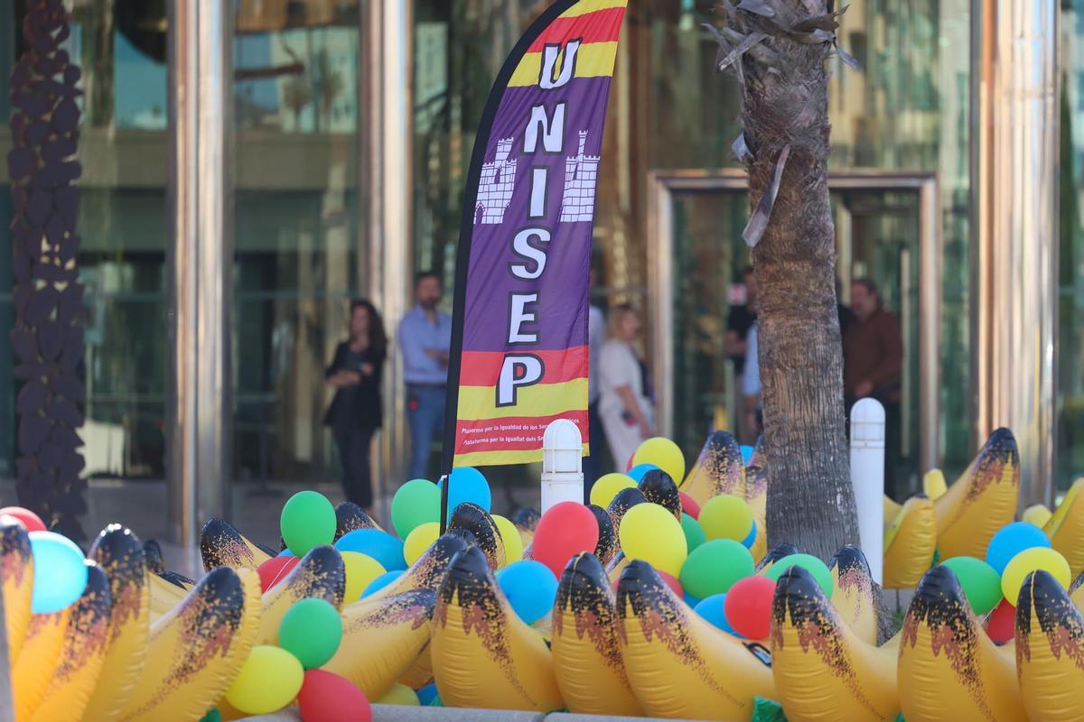 Protesta de Unisep en Ibiza Protesta de Unisep en Ibiza