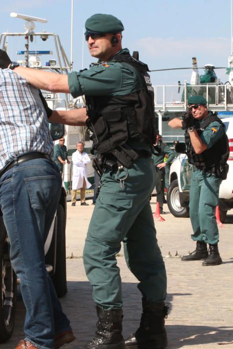 Simulacro en el puerto de Málaga