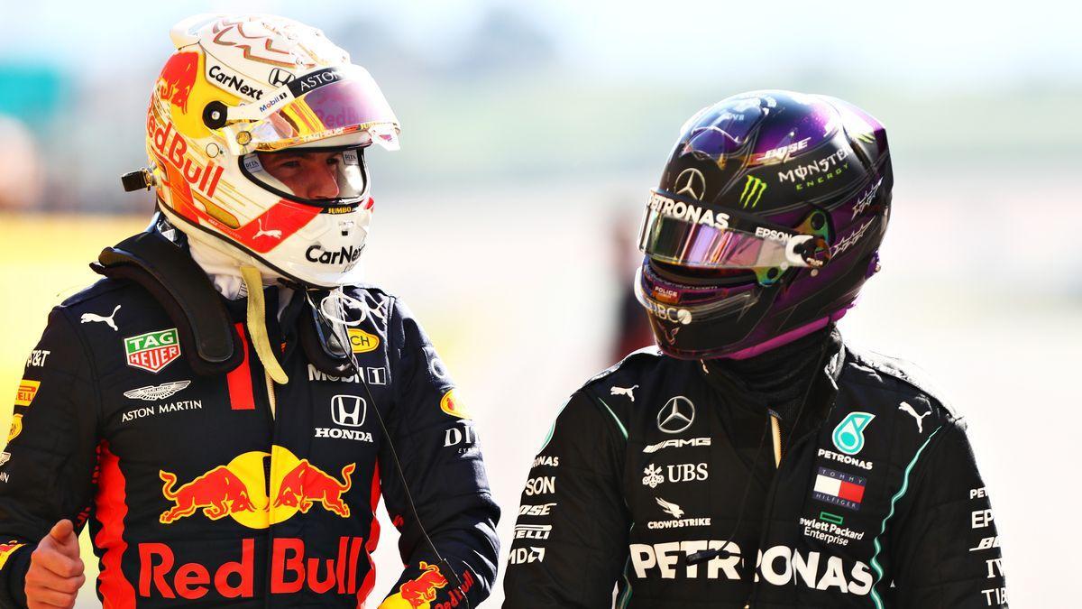 Max Verstappen y Lewis Hamilton.