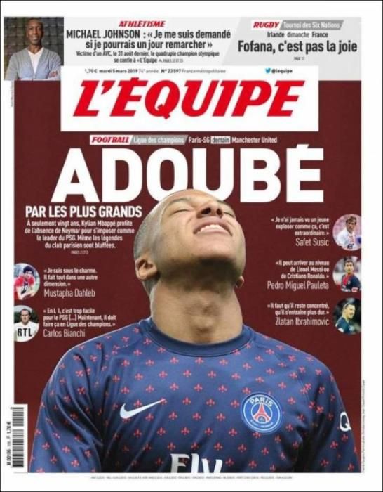 Portada L'ÈQUIPE martes 5 de marzo de 2019