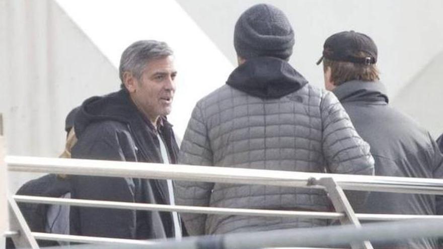 Clooney durante el rodaje de &#039;Tomorrowland&#039;.