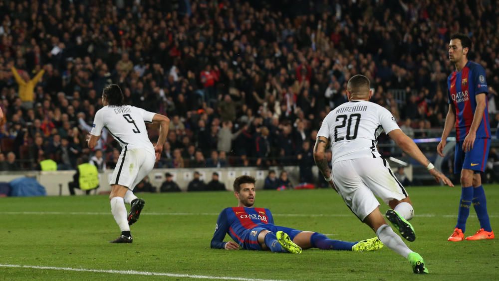 Las mejores imágenes del partido de octavos de la Champions entre el Barcelona y el PSG.