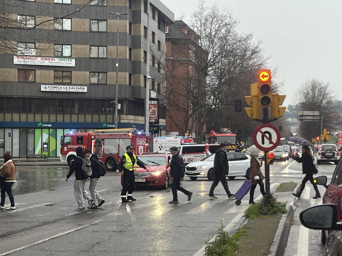 El operativo desplegado tras el accidente.