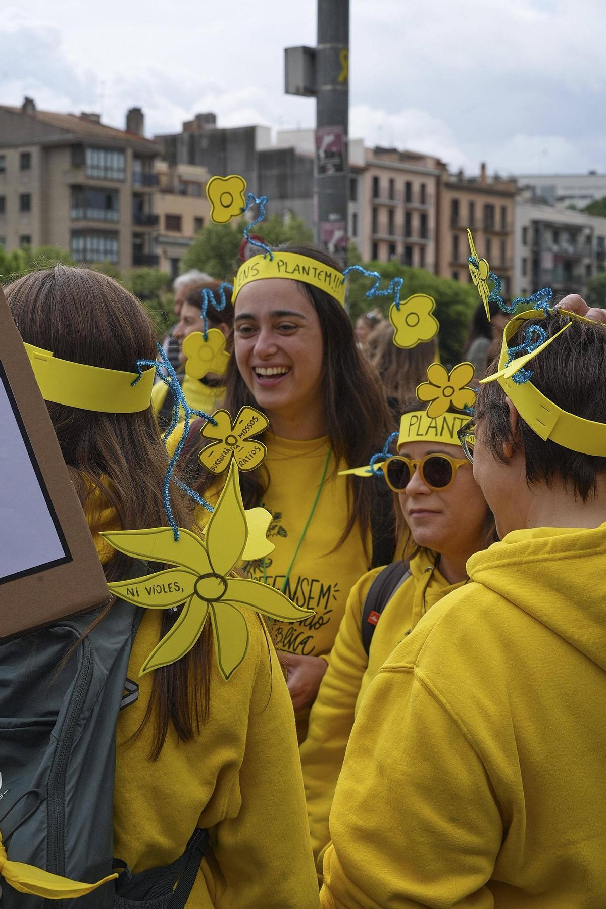 Les imatges de la protesta dels docents a la ciutat de Girona Les imatges de la protesta dels docents a la ciutat de Girona