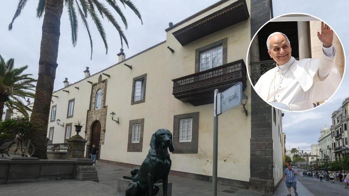 El papa León XIV dormirá en el Palacio Episcopal de la plaza Santa Ana en Las Palmas de Gran Canaria.