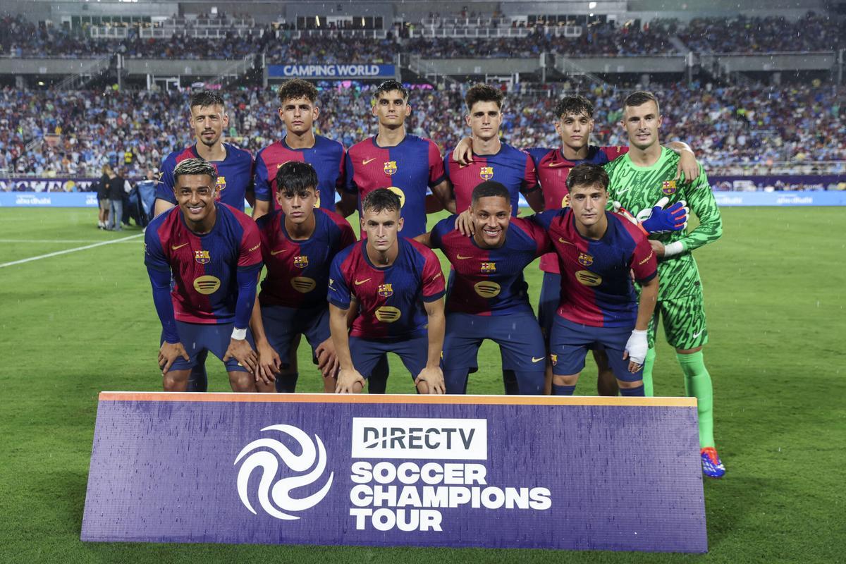 Gerard Martín, en su primera pretemporada con el primer equipo del Barça