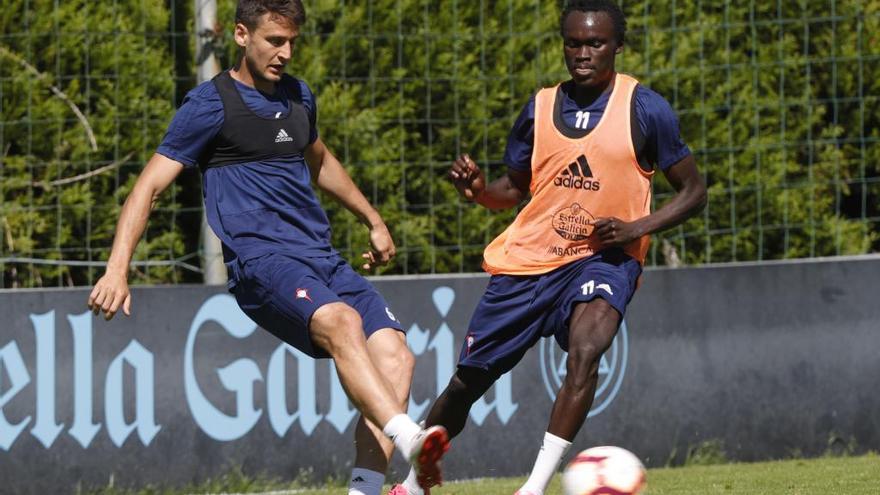 Pione Sisto, en un entrenamiento.