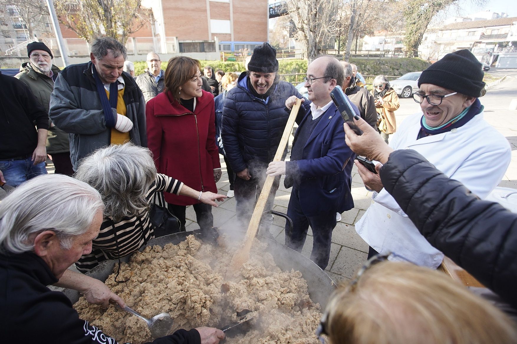 Totes les imatges de la visita de Iceta a Girona i Salt