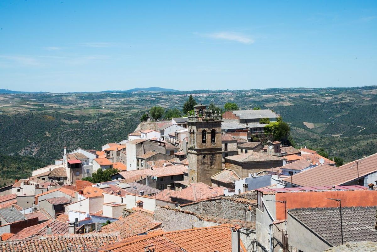 Vista aérea de Fermoselle, Zamora, Castilla y León