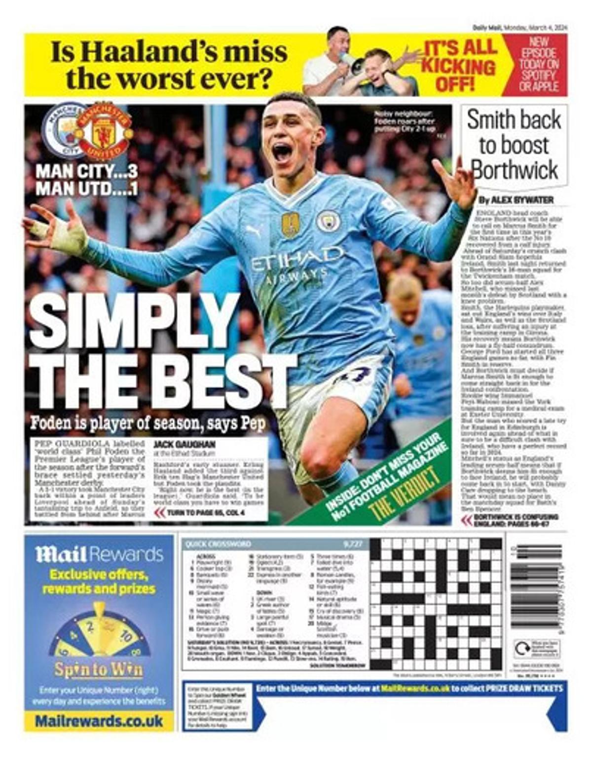 Las portadas de los periódicos deportivos de hoy, lunes 4 de marzo Las portadas de los periódicos deportivos de hoy, lunes 4 de marzo