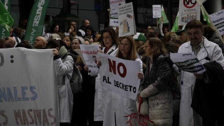Guerra de datos: la DGA cifra el seguimiento de la huelga en los centros de salud en un 24% y los convocantes en un 95%