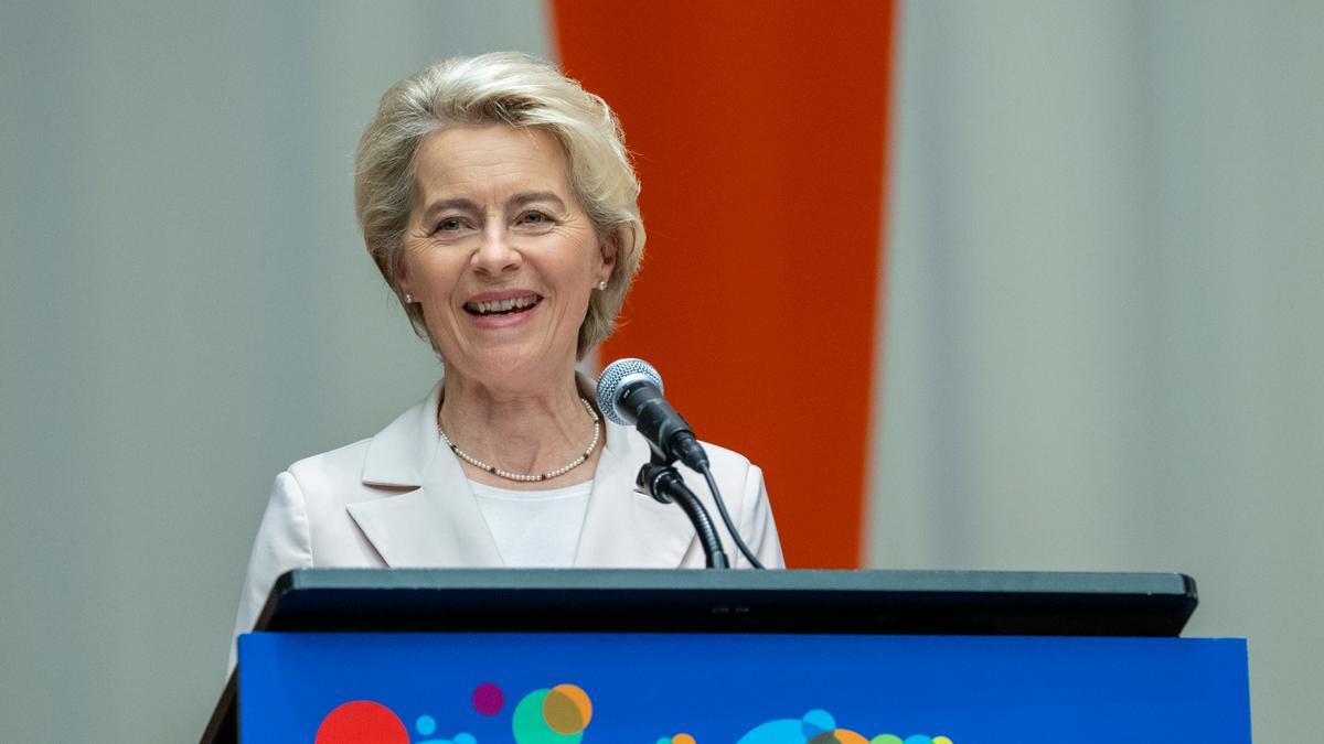 La presidenta de la Comisión Europea y aspirante a la reelección, Ursula von der Leyen.