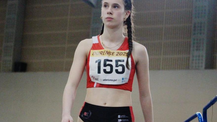 Carla Pintor, durante la competición de ayer.