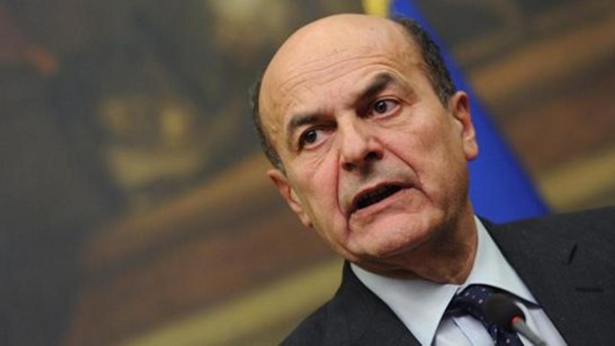 Pierluigi Bersani, durante una conferencia de prensa, este martes en Roma.