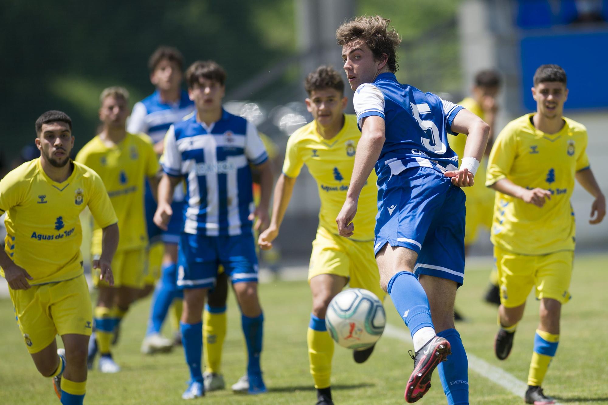 El Dépor juvenil le gana 2-1 al Las Palmas en la ida de los cuartos de final de la Copa de Campeones