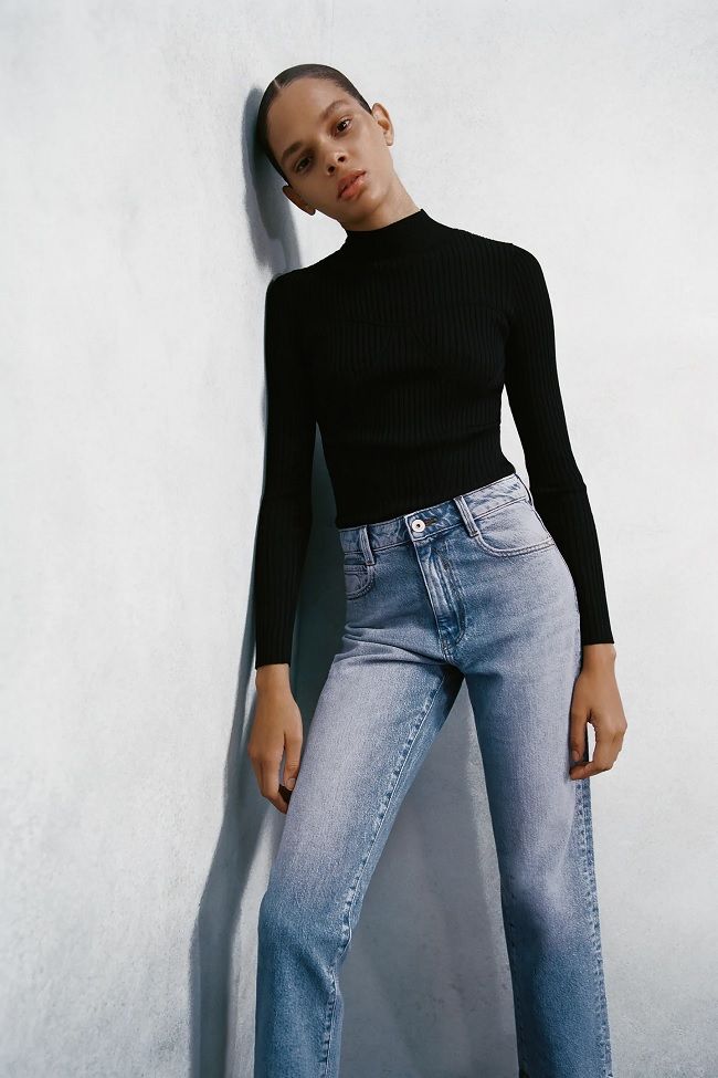 Hemos los pantalones de cintura alta de Zara perfectos porque son rectos, efecto una talla menos y te harán parecer más Woman