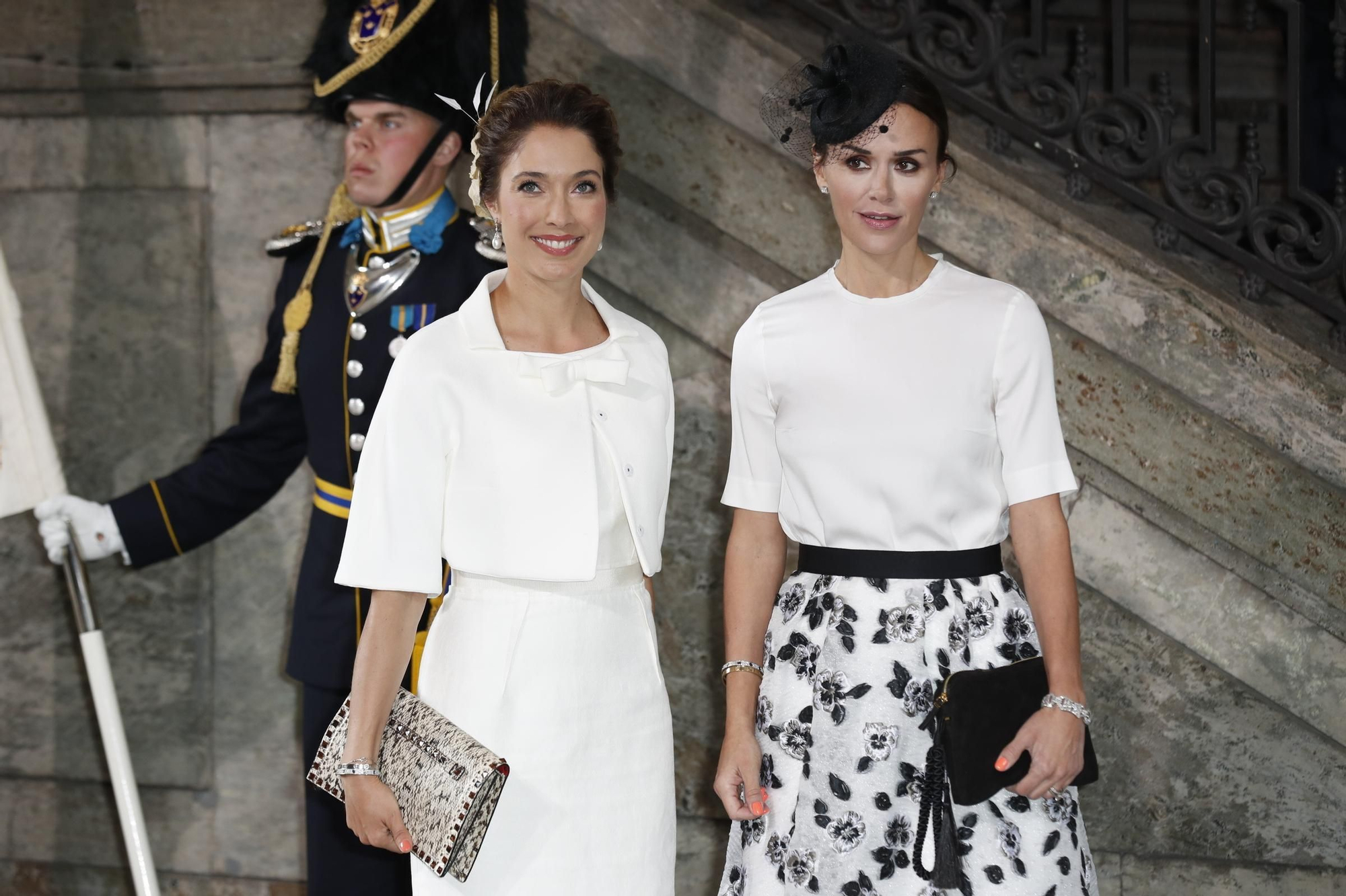 Louise Gottlieb y Leonie Persson en el bautizo del príncipe Oscar de Suecia