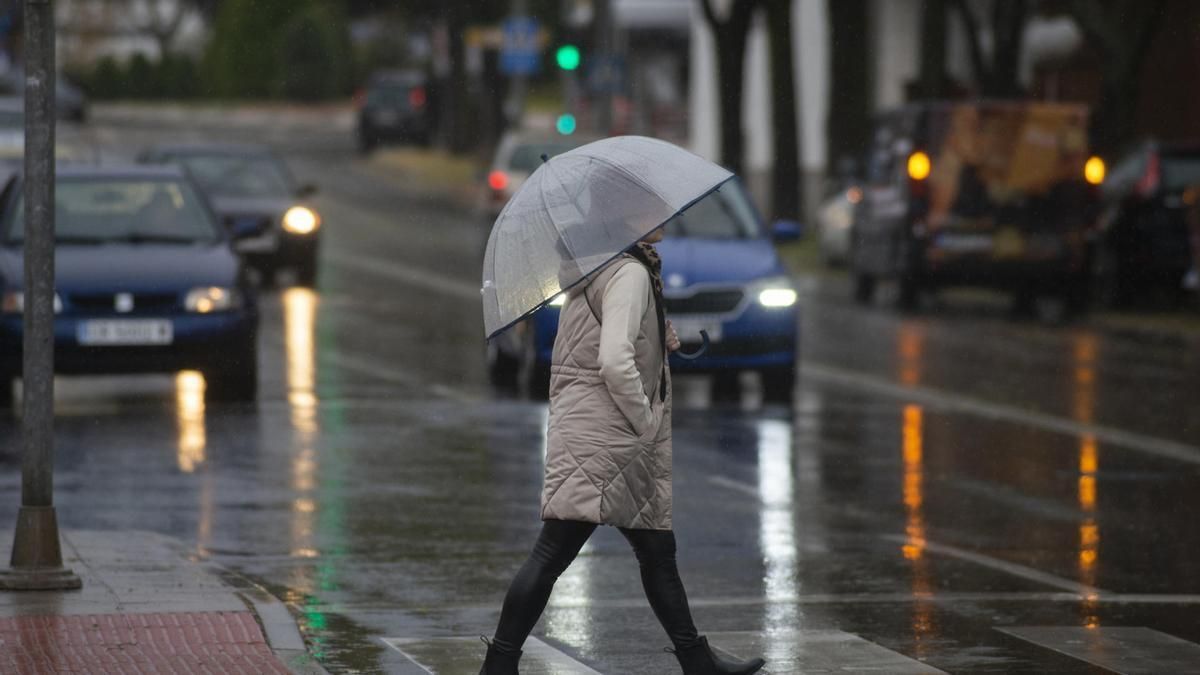 Temporal de lluvia y viento en Extremadura.