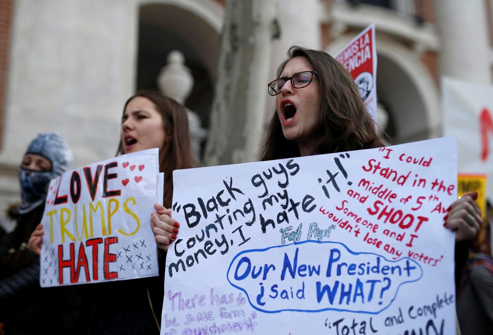 Protestas contra Donald Trump en Madrid