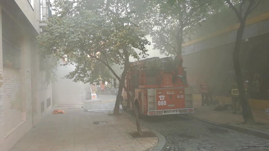 Incendio en la calle Universidad