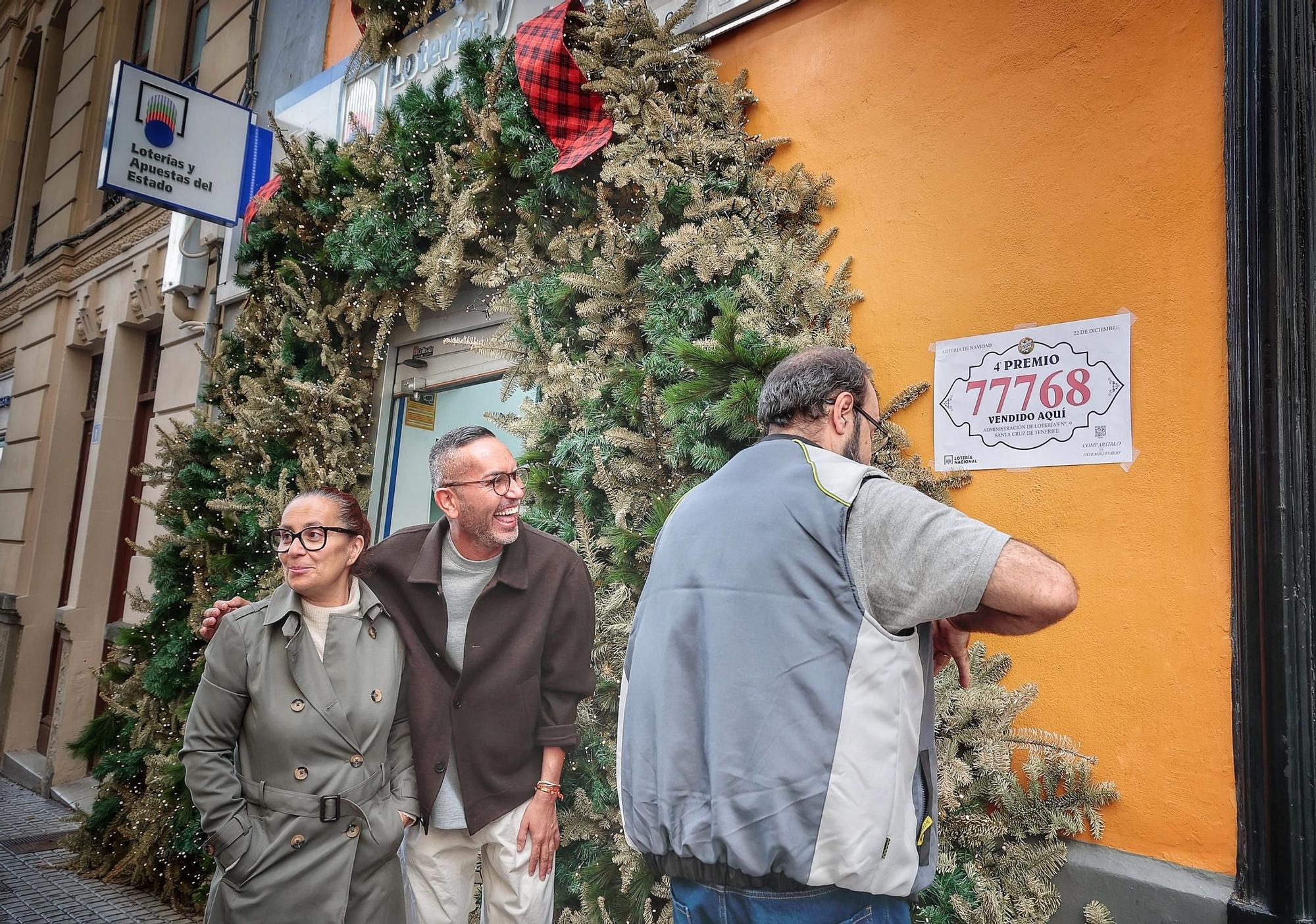 Celebración de un cuarto premio en Santa Cruz de Tenerife