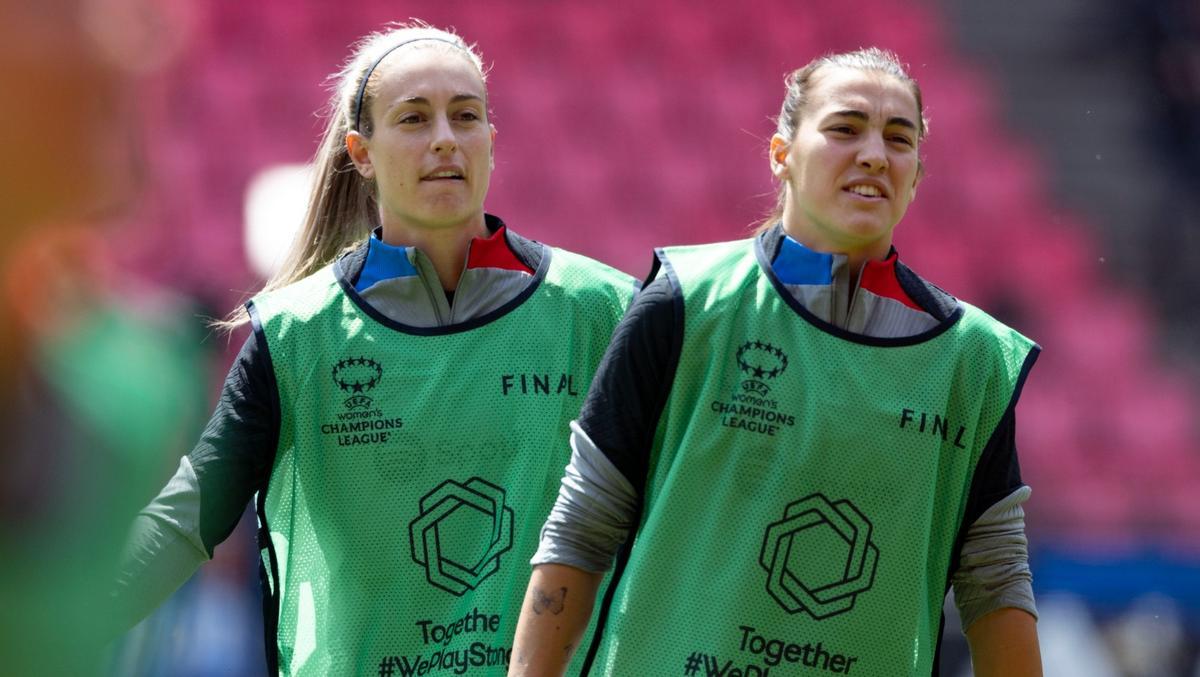 Las imágenes del entrenamiento oficial del Barça en el estadio de la final de la UWCL