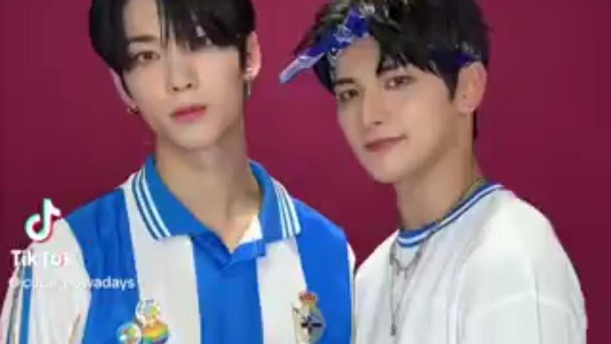 La camiseta de Feiraco del Dépor luce en el baile de una boy band coreana
